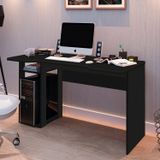 Escrivaninha 136cm 1 Prateleira 1 Nicho Office Espresso Móveis Preto