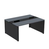 Mesa De Plataforma Dupla Para 2 Pessoas Corporativa 150x120/2p Grafito/preto
