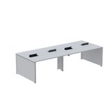 Mesa Plataforma Dupla Para 4 Lugares Para Coworking 110x120/4p Cinza