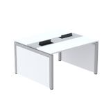 Mesa De Plataforma Dupla Para 2 Pessoas Corporativa 160x120/2p Branco/cinza