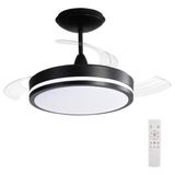 Ventilador Teto Retrátil Controle 3 Pás 91cm Bivolt Black