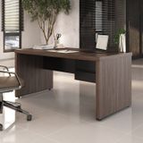Kit 2 Peças Com Mesa Operacional Em Tamburato Elegante 1600 E Gaveteiro Suspenso Organizador Marrom/preto