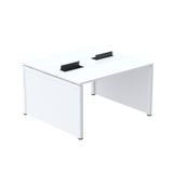 Mesa De Plataforma Dupla Para 2 Pessoas Corporativa 130x120/2p Branco