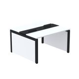 Mesa De Plataforma Dupla Para 2 Pessoas Corporativa 130x120/2p Branco/preto