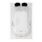Banheira De Hidromassagem Mondialle Modelo Ascoli Dupla Elegance 180cm X 120cm X 43cm Em Acrilico Branco