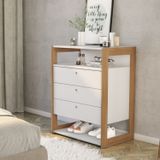 Comoda Para Quarto Cali 3 Gavetas 90x46,5x70,5 Cm Branco/ Aveiro