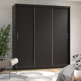 Guarda-roupa Casal 3 Portas De Correr Muriqui Maxx Cabecasa Madeiramadeira Preto