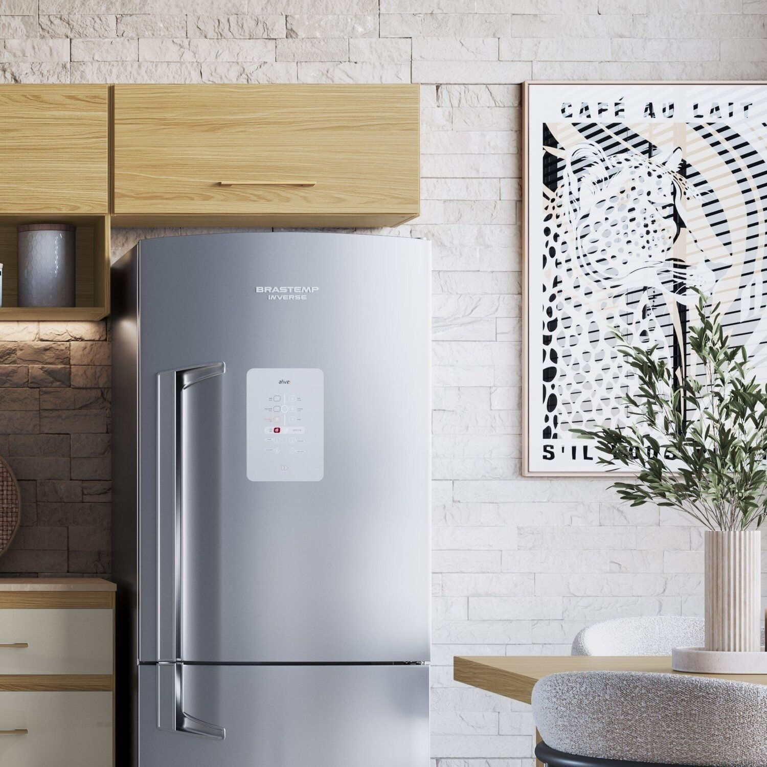 Armário Aéreo Santiago 1 Porta 70 Cm Ipê