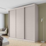 Guarda-roupa Casal 3 Portas De Correr Ripadas Samambaia Cabecasa Madeiramadeira Off White
