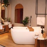 Banheira De Hidromassagem Mondialle Modelo Palermo Elegance 177cmx82cmx77cm Em Acrílico Branco