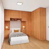 Guarda-roupa Modulado De Canto 10 Portas 6 Peças Hera Cabecasa Madeiramadeira Louro/cinza
