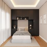 Guarda-roupa Modulado 7 Portas 5 Peças Hera Cabecasa Madeiramadeira Preto/cinza