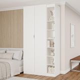 Guarda-roupa Modulado 2 Portas 3 Peças Hera Cabecasa Madeiramadeira Branco Geada/cinza