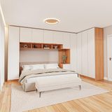 Guarda-roupa Modulado De Canto 11 Portas 8 Peças Hera Cabecasa Madeiramadeira Louro/branco Geada/cinza