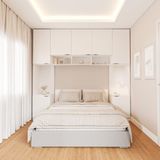Guarda-roupa Modulado 7 Portas 4 Peças Hera Cabecasa Madeiramadeira Branco Geada/preto
