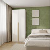 Guarda-roupa Modulado 2 Portas Com Prateleiras Jade Cabecasa Madeiramadeira Branco Fosco