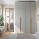 Guarda-roupa Modulado 4 Peças 8 Portas Jade Cabecasa Madeiramadeira Cinza Urbano