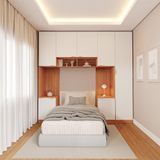 Guarda-roupa Modulado 7 Portas 5 Peças Hera Cabecasa Madeiramadeira Louro/branco Geada/cinza