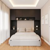 Guarda-roupa Modulado 7 Portas 4 Peças Hera Cabecasa Madeiramadeira Preto