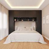 Guarda-roupa Modulado 6 Portas 6 Peças Hera Cabecasa Madeiramadeira Preto/cinza