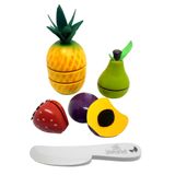 Kit 4 Frutas Com Corte - Abacaxi - Ameixa - Morango - Pera - Newart