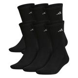 Meias Masculinas Adidas Athletic Cushioned Crew Pretas/alumínio 2