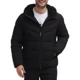 Casaco De Inverno Calvin Klein Puffer, Jaqueta Elástica Masculina Ebony M