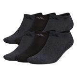 Meias Masculinas Adidas Athletic Cushioned No Show, 6 Pares, Pretas