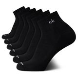 Meias Quarter Socks Calvin Klein, Pacote Com 6, Almofadadas, Mini Crew Masculinas