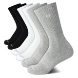 Meias Calvin Klein Cushion Athletic Crew, Pacote Com 6 Unidades, Tamanho 4-10 Mulheres