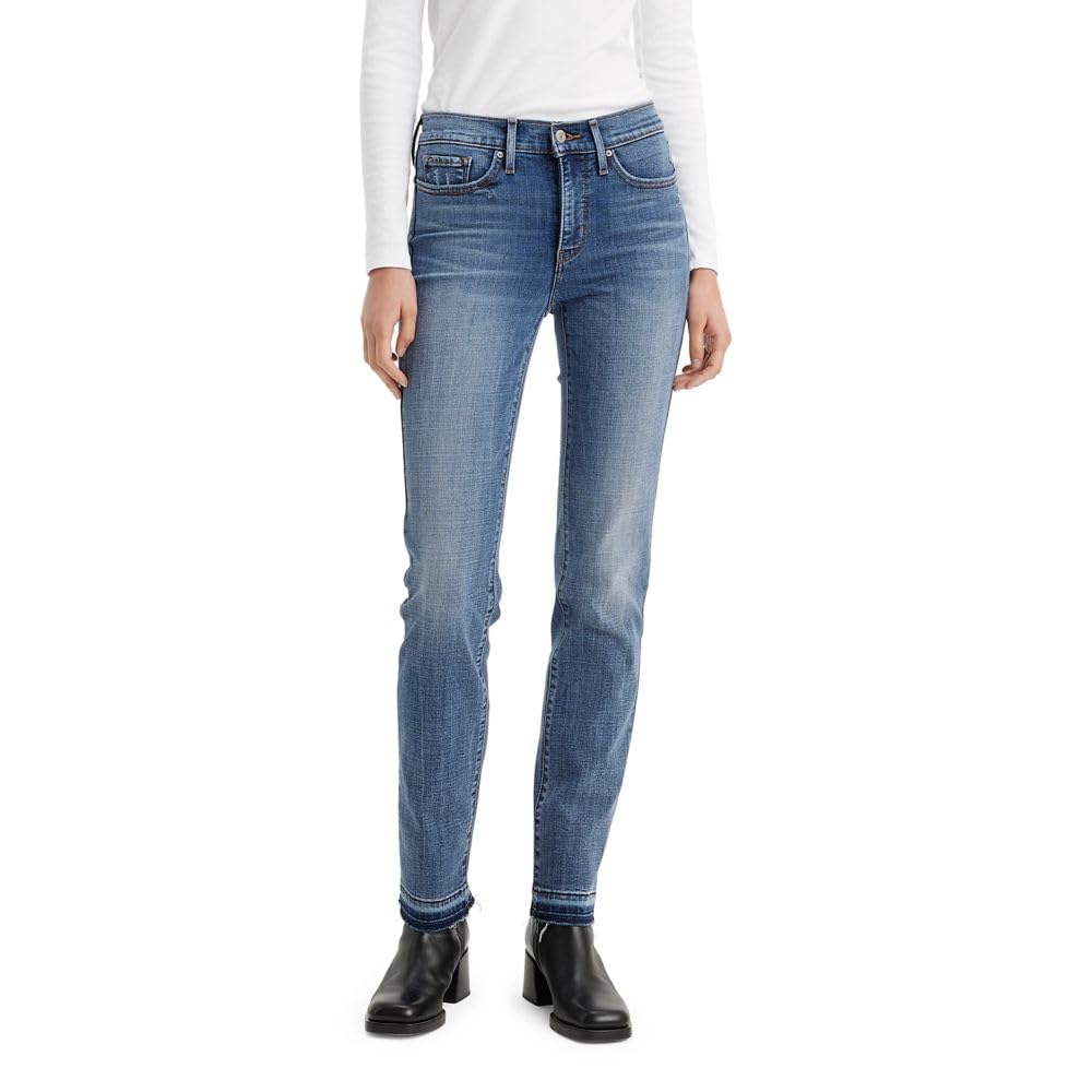 Jeans Levi's 314 Shaping Straight Para Mulheres, Azuis, Tamanho 27