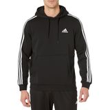 Moletom Masculino Adidas Essentials Fleece, 3 Listras, Preto, Tamanho L