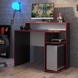 Mesa Gamer Escrivaninha 90cm Power Art In Móveis Preto