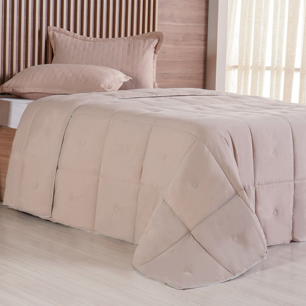 Edredom King Toque De Plumas 260 Fios New 240x260cm Linho