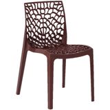 Cadeira Gruvyer Design Cozinha Sala De Estar Jantar Marrom
