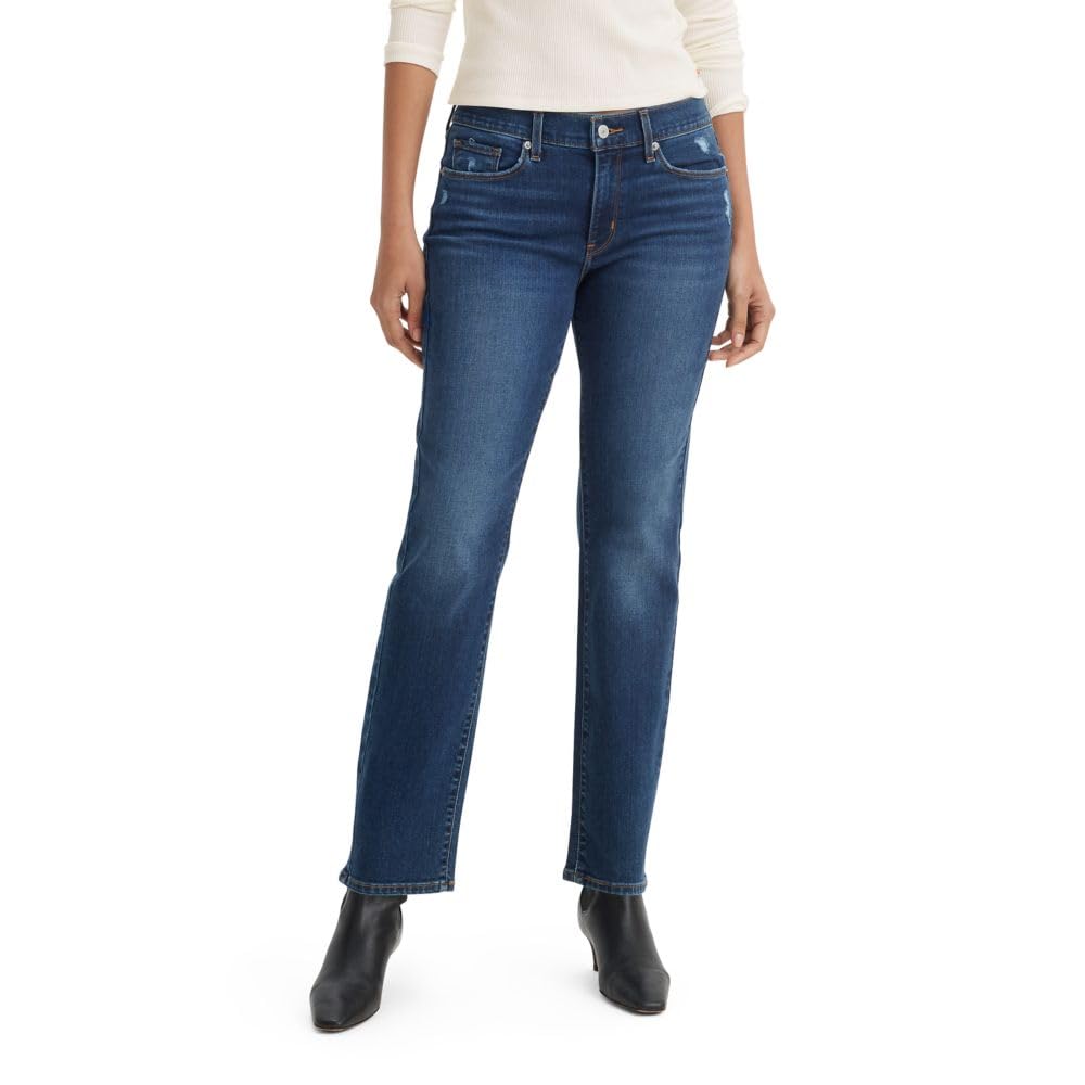 Jeans Femininos Levi's Classic Straight The Clean Bainha Tamanho 8
