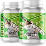 Suplemento Kit 2x Tasty Whey Isolado 3w Coco 900g Adaptogen