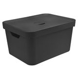 Caixa Plástico 32l Organizadora Ou 24,5x36x46cm - Preto