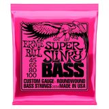 Encordoamento 045-100 Ernie Ball p/Baixo 4 Cordas Super Slinky Niquel