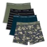 Cueca Boxer Calvin Klein Para Meninos, Pacote Com 4 Camostripe