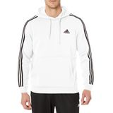 Moletom Masculino Adidas Essentials Fleece, 3 Listras, Branco, 4g