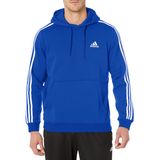 Moletom Masculino Adidas Essentials Fleece, 3 Listras, Azul Semilúcido