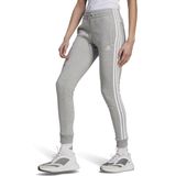 Calça De Moletom Feminina Adidas Essentials, 3 Listras, Lã, Cinza