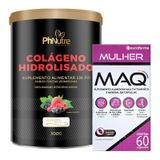 Kit Maq Mulher + Colágeno Frutas Vermelhas Phnutre 300g