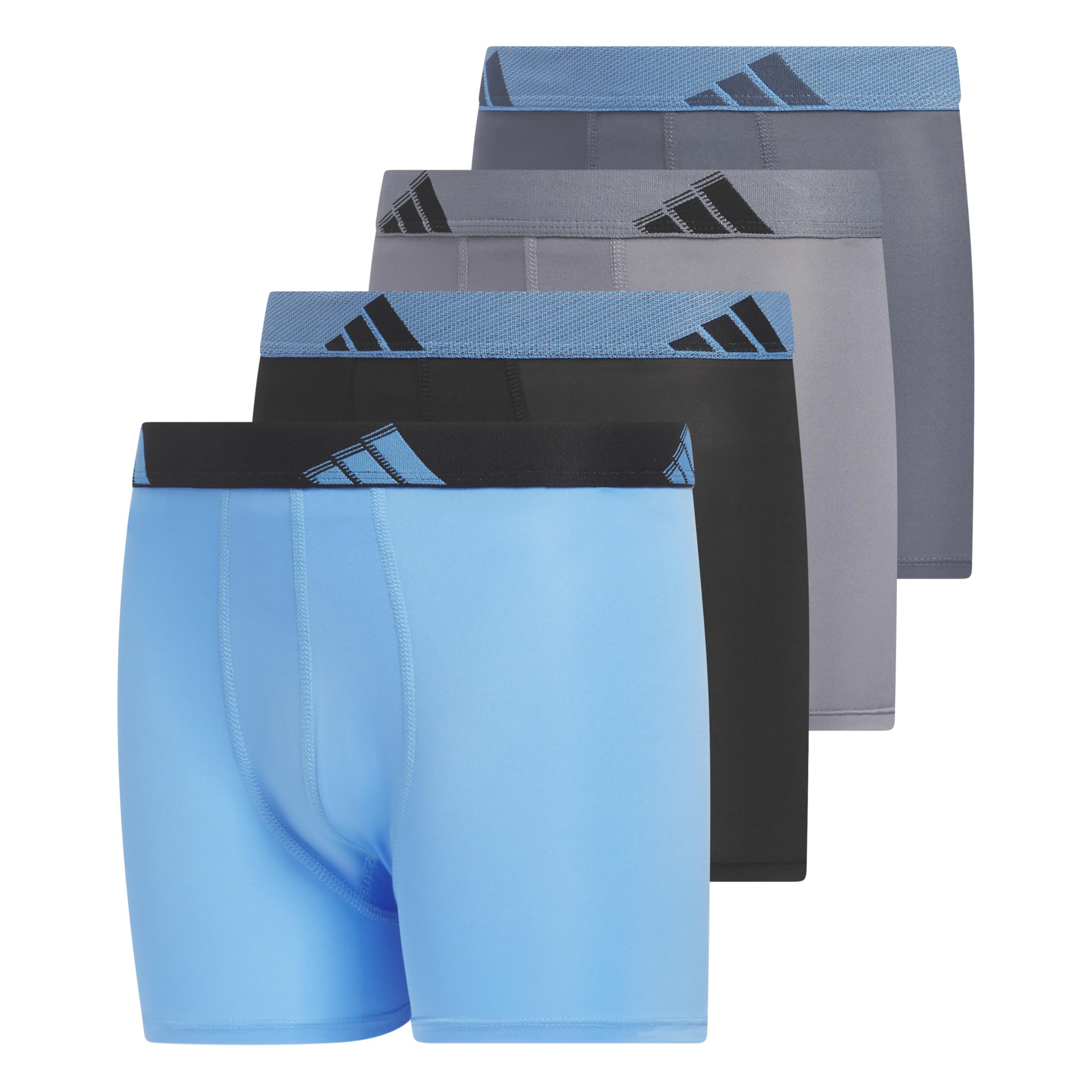 Cueca Boxer De Microfibra Athletic Fit Para Meninos, Pacote Com 4