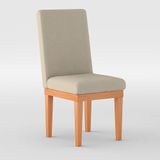 Cadeiras Estofadas Para Mesa De Jantar Balaqui Decor Cor:bege