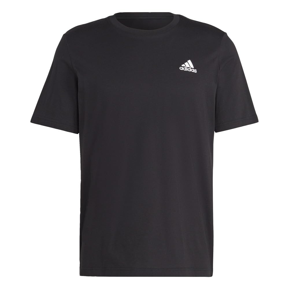 Camiseta Adidas Essentials Single Jersey Com Logotipo Bordado