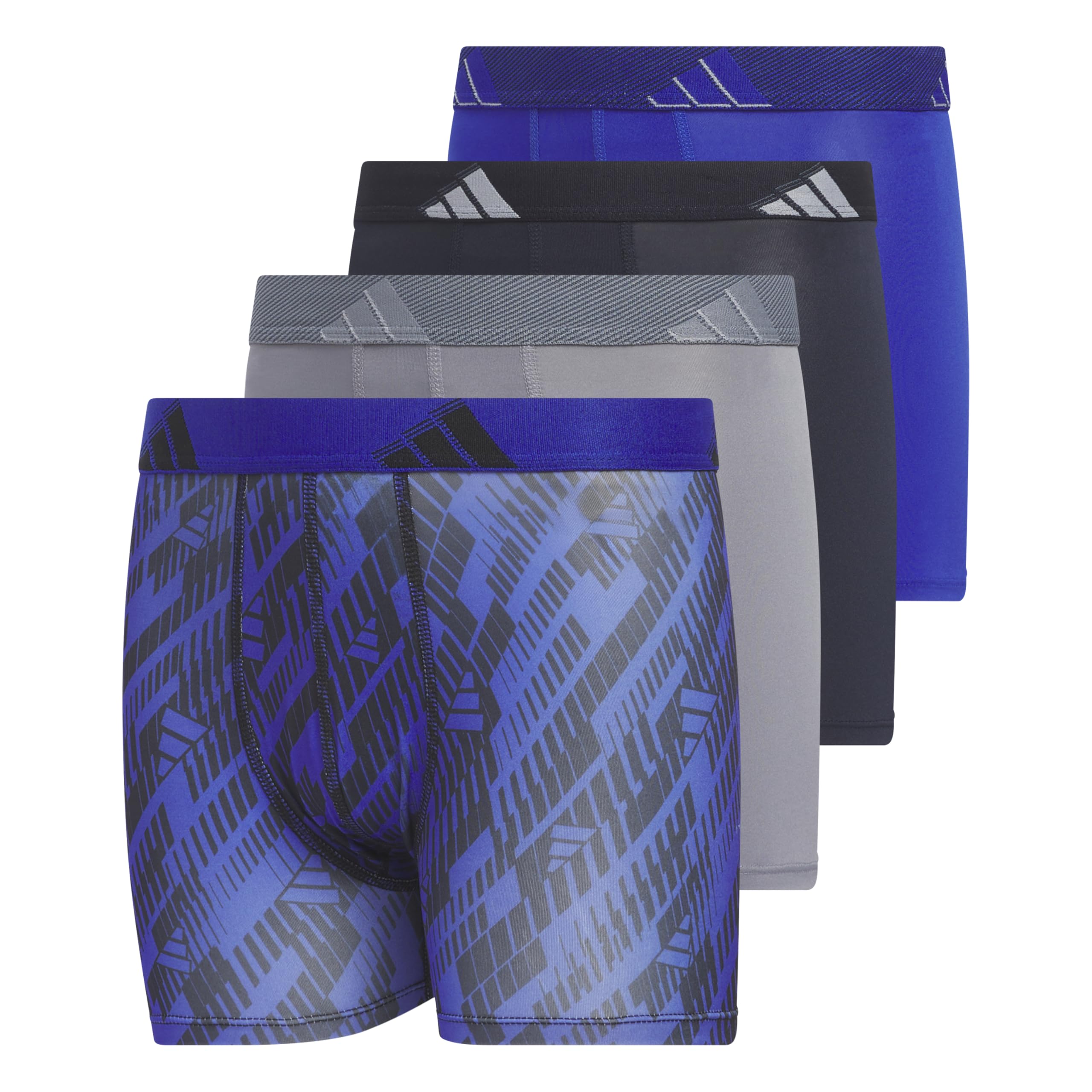 Cueca Boxer Brief Adidas Boys Athletic Fit Microfiber