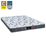 Cama Box Casal + Colchão Ortopédico Resistente Pró D28 Prime Colchões 138x188x60 Cor:preto