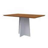 Mesa Jantar 4 Lugar 1,35m Anitta Off White Imbuia New Ceval